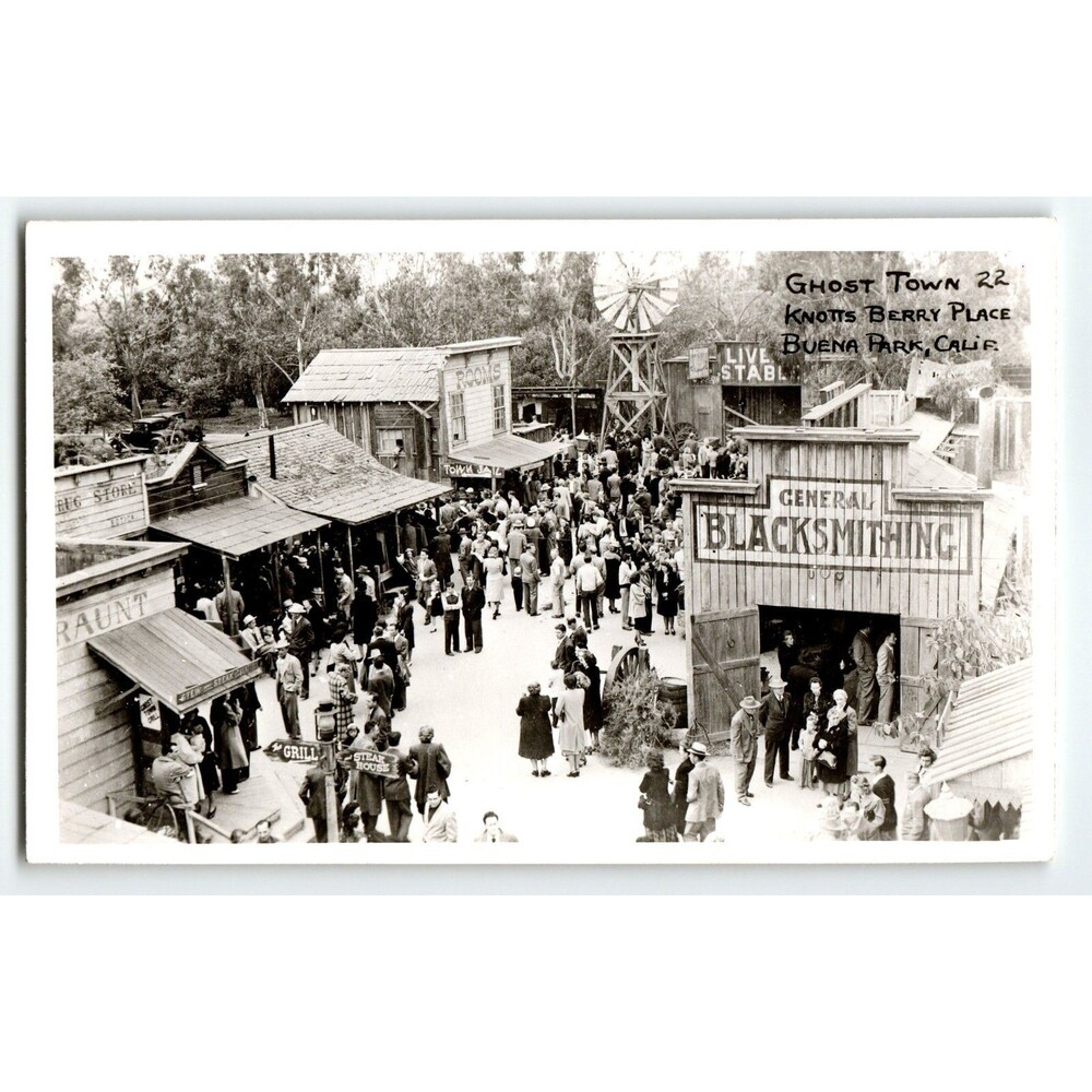 Blacksmith Jail Ghost Town Knott's Berry Place Buena Park Ca. RPPC Postcard